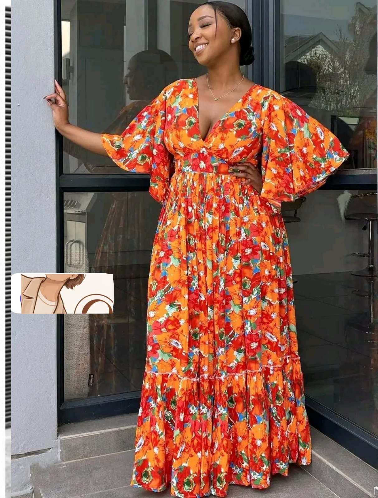 🌸 Sunset Bloom Maxi Dress – Flowy Floral Statement Piece