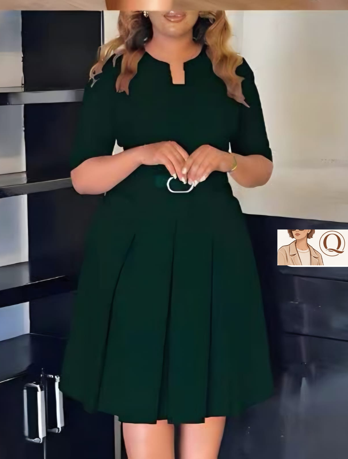 Elegant Belted Fit & Flare Dress ✨👗