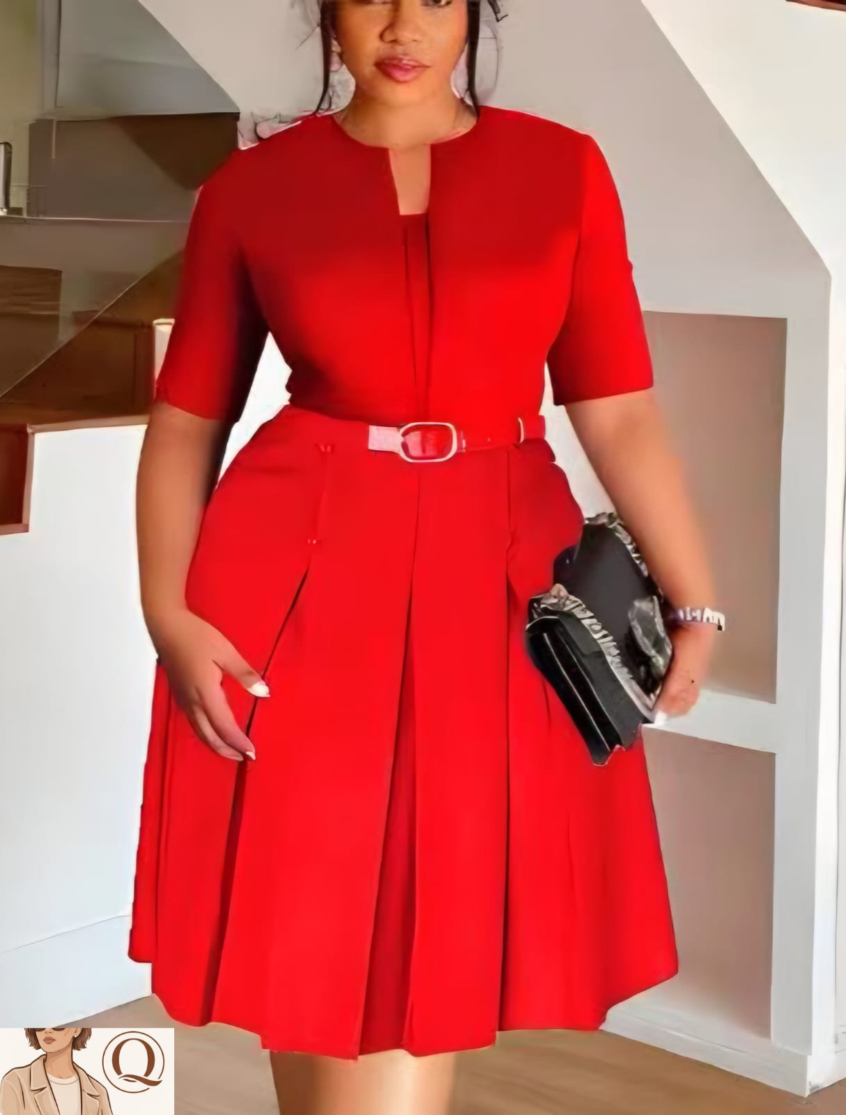 Elegant Belted Fit & Flare Dress ✨👗