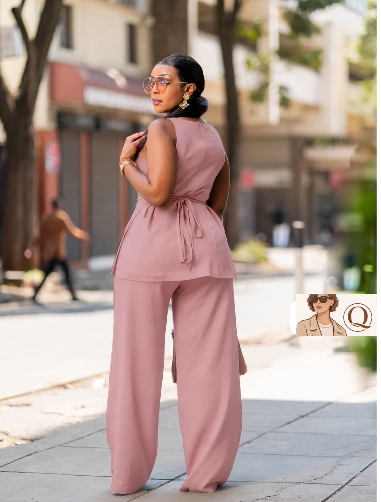 ✨ 2-Piece Sleeveless Top & Wide-Leg Pants Set