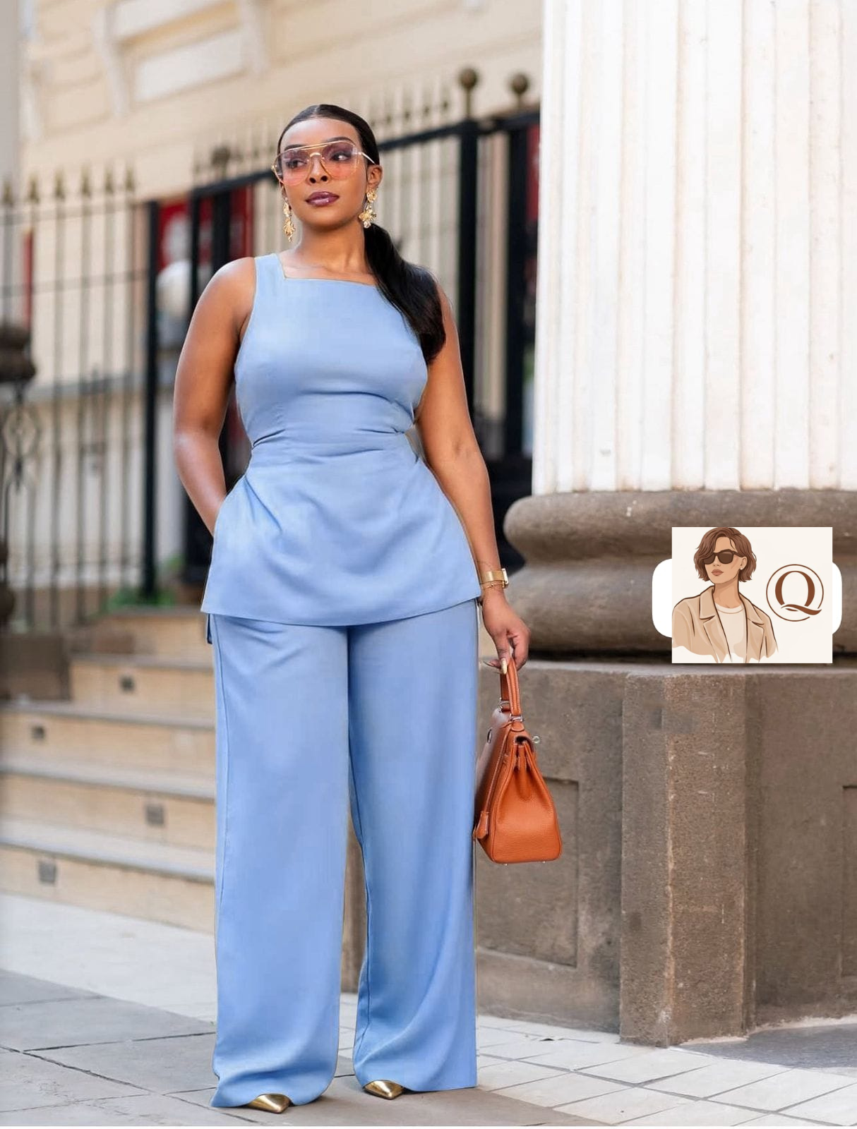 ✨ 2-Piece Sleeveless Top & Wide-Leg Pants Set