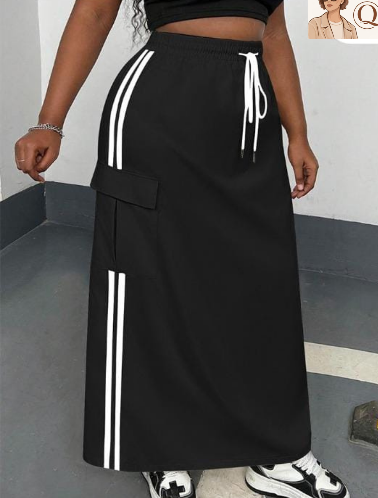 Women’s Sporty Utility Maxi Skirt ✨👗