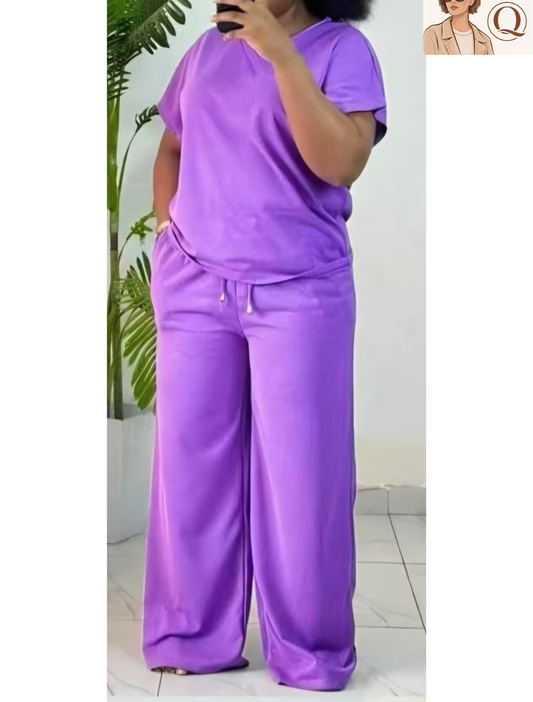 CloudEase Wide-Leg Lounge Set – Soft Everyday Comfort