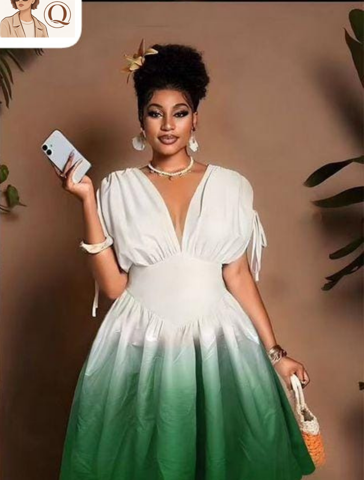 Women’s Ombre Fit-and-Flare Midi Dress ✨👗