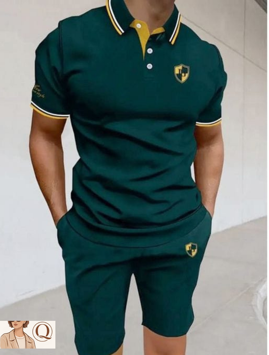 Men’s Polo & Shorts Two-Piece Set