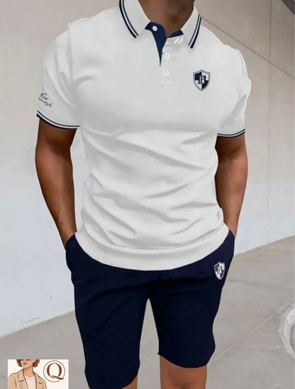 Men’s Polo & Shorts Two-Piece Set