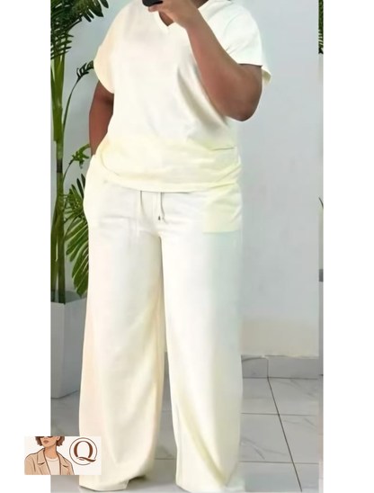 CloudEase Wide-Leg Lounge Set – Soft Everyday Comfort