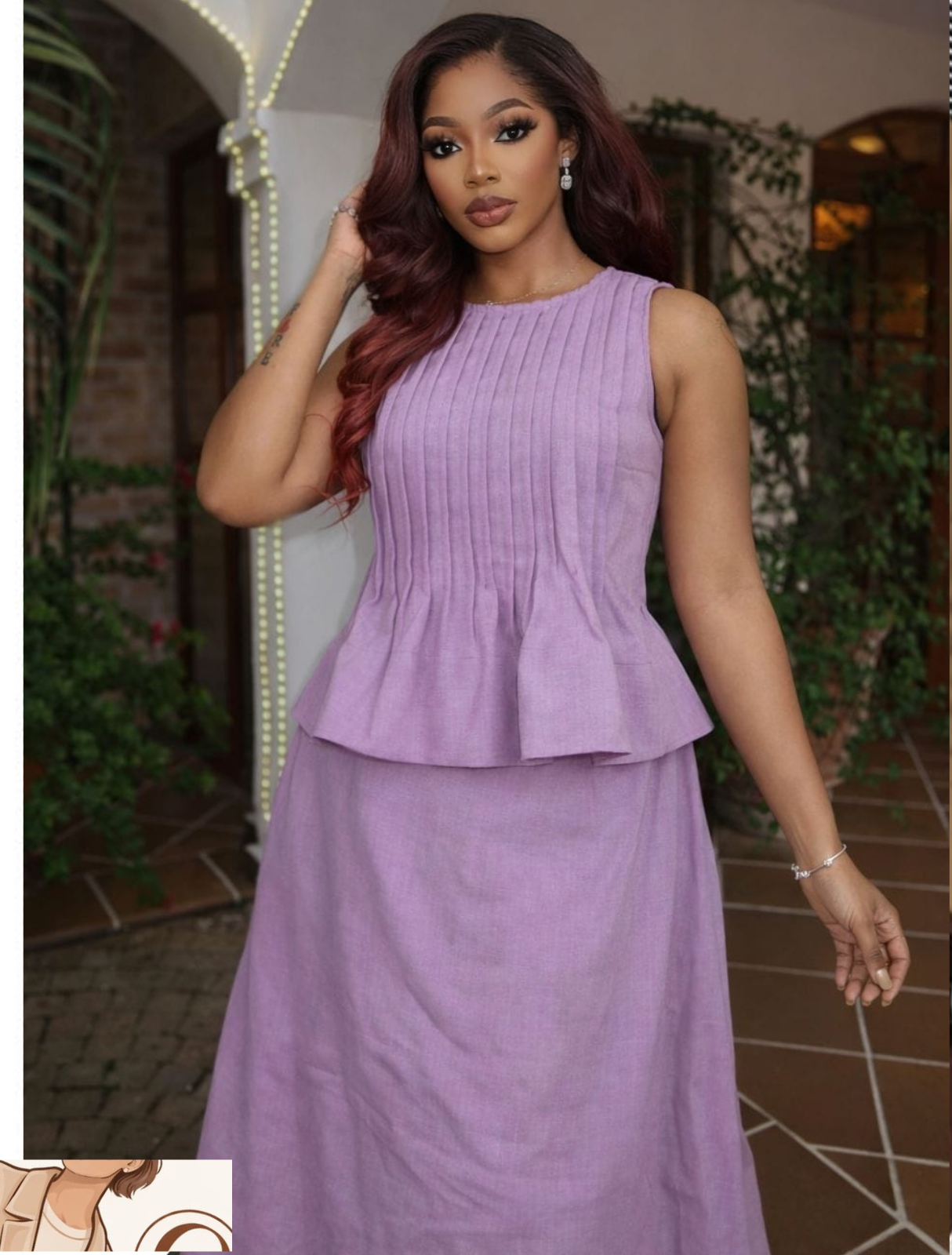 💕 Elegant Pleated Peplum Midi Dress Set – Grace Fit Collection
