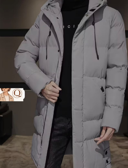 Men’s Longline Hooded Puffer Jacket