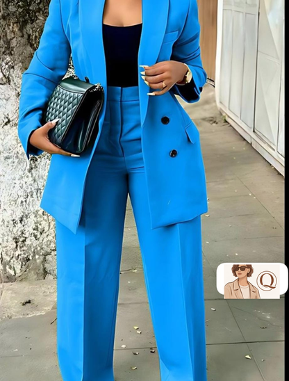 Power Chic 2-Piece Blazer Suit Set – Bold, Elegant & Boss Babe Ready