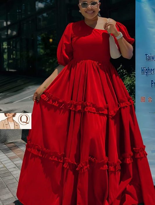 Off-Shoulder Tiered Maxi Dress