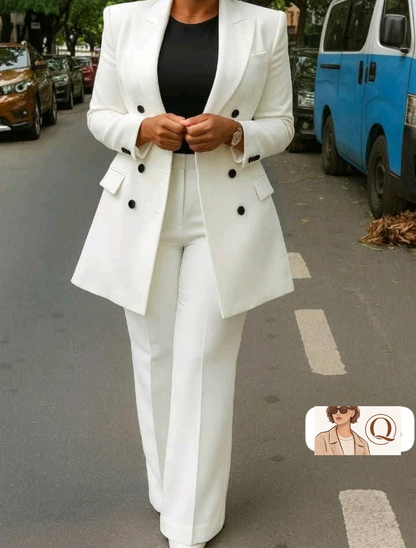 Power Chic 2-Piece Blazer Suit Set – Bold, Elegant & Boss Babe Ready