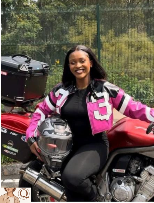 Cropped Racing-Style Moto Jacket 🏍️