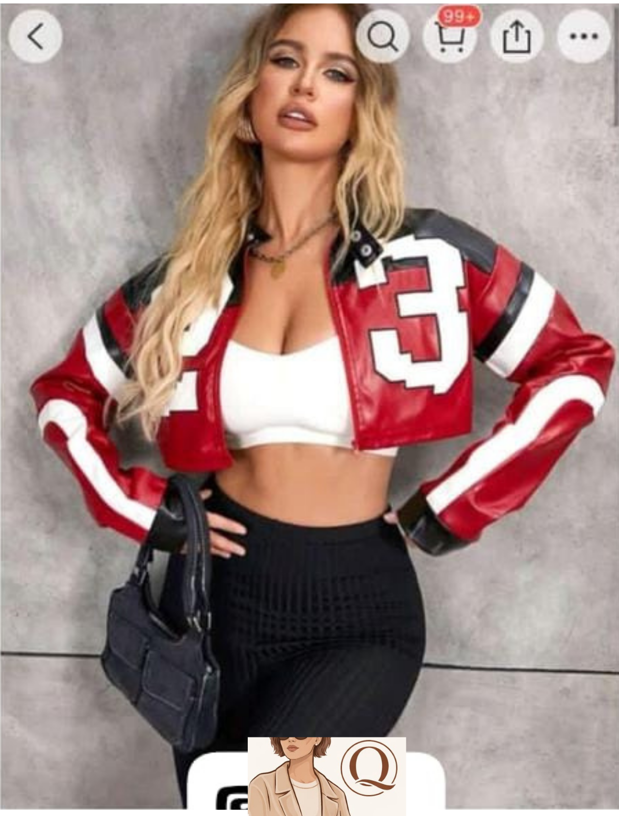 Cropped Racing-Style Moto Jacket 🏍️