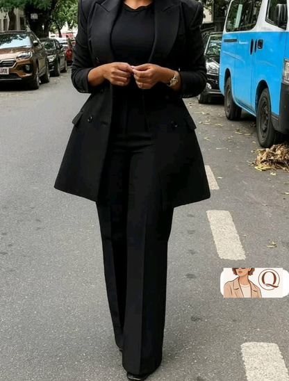 Power Chic 2-Piece Blazer Suit Set – Bold, Elegant & Boss Babe Ready