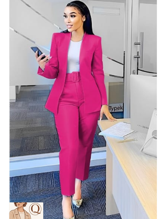 Women’s Tailored Blazer & High-Waist Pants Set