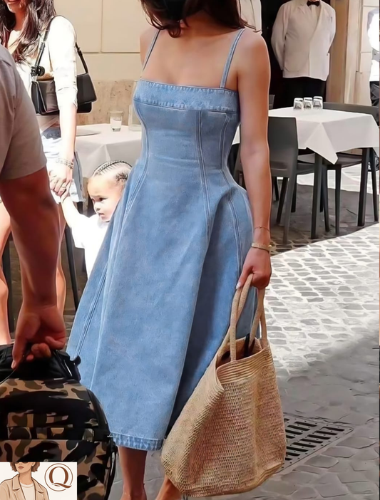 Chic Denim Midi Sundress