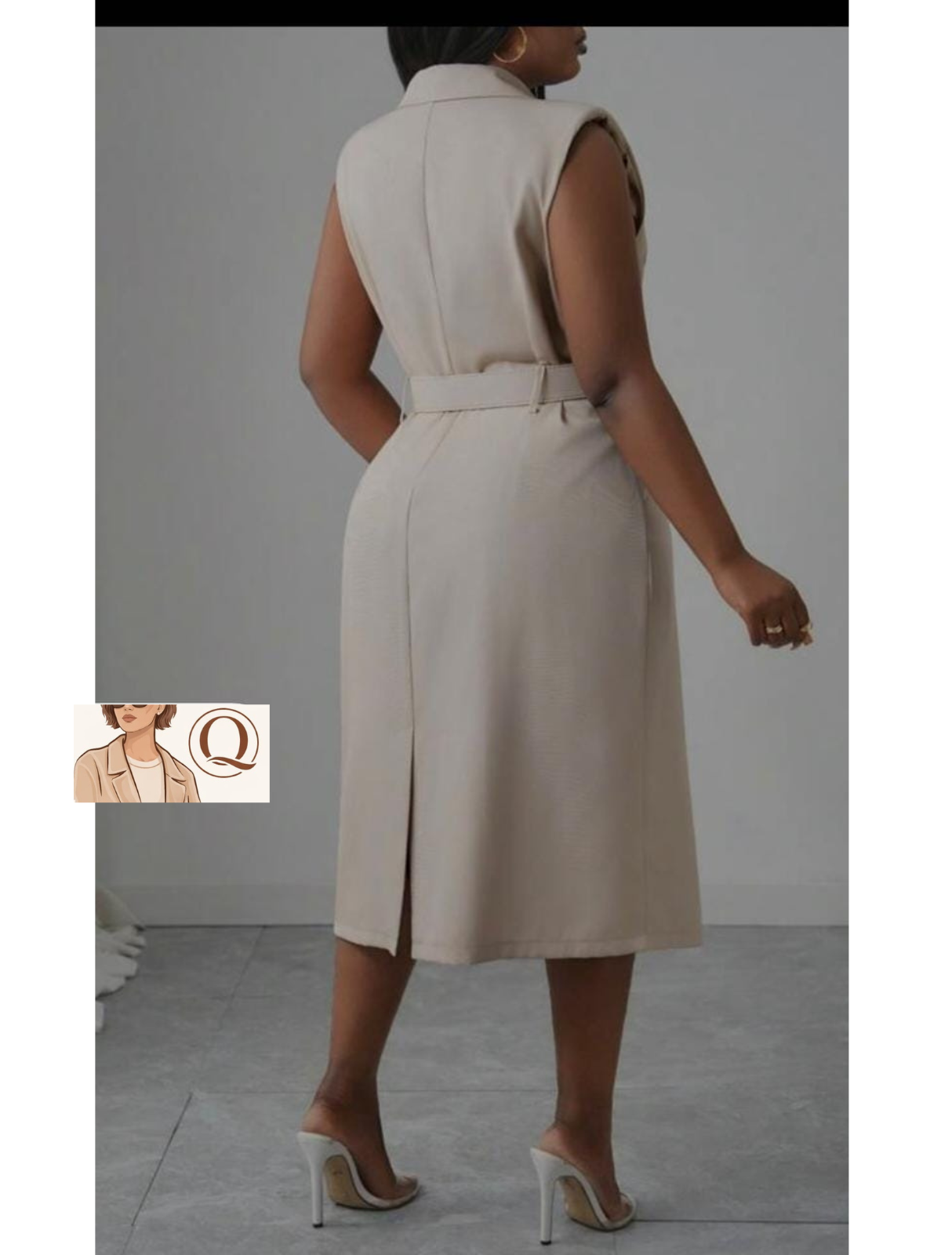 Sleeveless Double-Breasted Blazer Dress