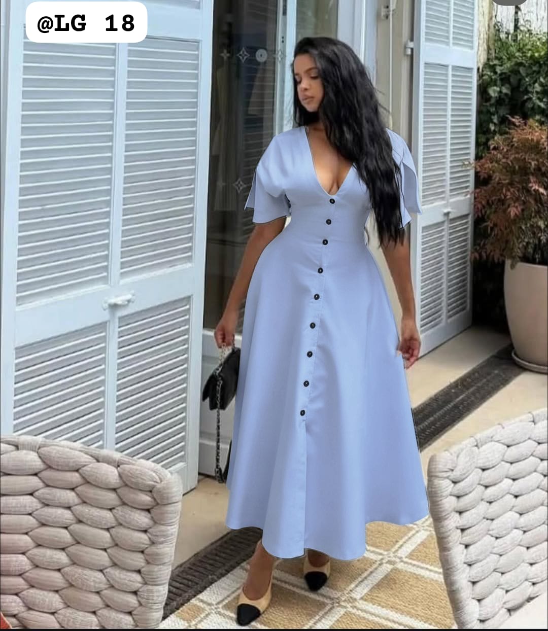 Elegant Button-Front Midi Dress – Feminine, Chic & Timeless