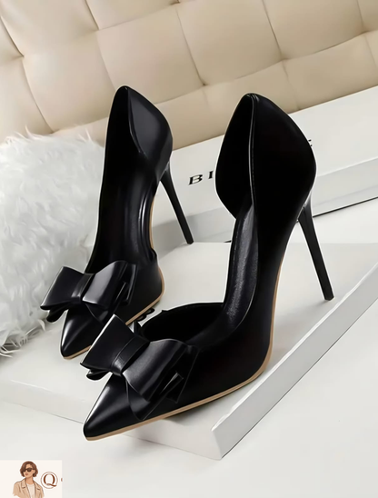 ✨ Bow Pointed-Toe Stiletto Heels